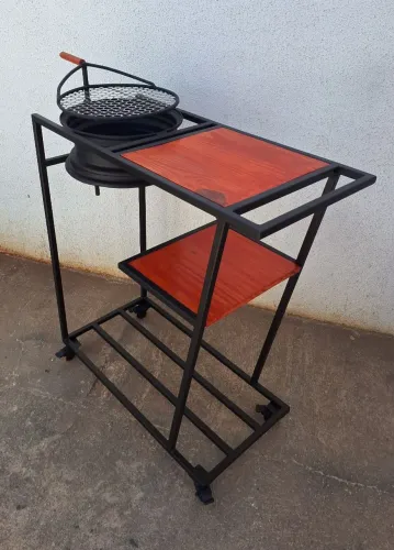 Churrasqueira estilo industrial