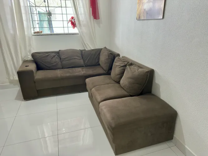 Sofá 6 lugares marrom