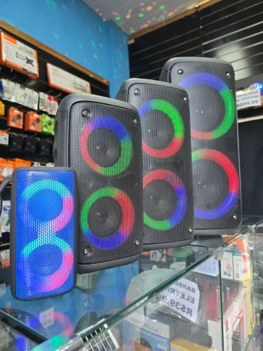 Caixa de Som Portátil Amplificada potente Bluetooth Pen-drive Rádio FM Sd Aux p10
