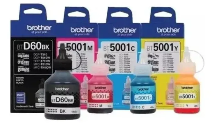 Kit 4 Refil Tinta Brother Original Dcp T310 510 910 Hl T4000
