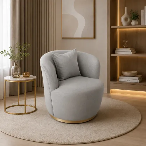 Poltrona Maranata Design Orgânico com Base Metálica