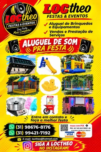 Aluguel de brinquedos e serviços de festas