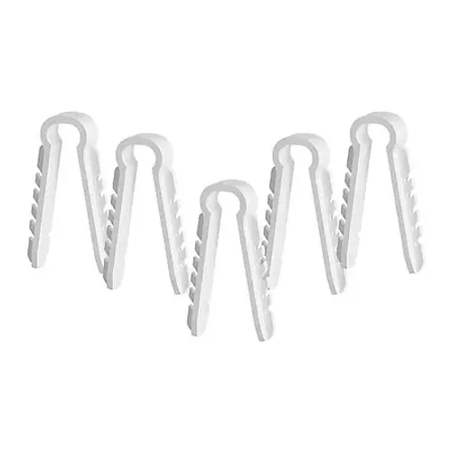 Kit 500 Buchas Clamp X6 6mm Fixador de Cabos Rede UTP Alarme Interfone Coaxial