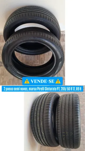 Par de pneus seminovos - Pirelli Cintauro P7 205/50 R17 89H