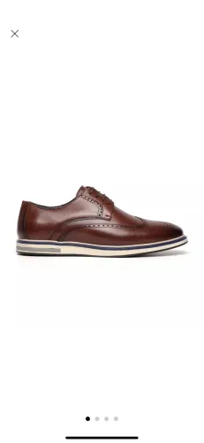 Sapato social CNS marrom claro brogue tamanho 40