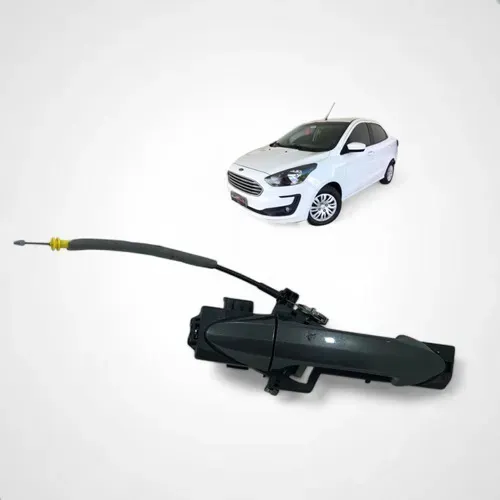 Maçaneta Externa Porta Traseira Direita Ford Ka 2015 A 2022 Preto Traseira
