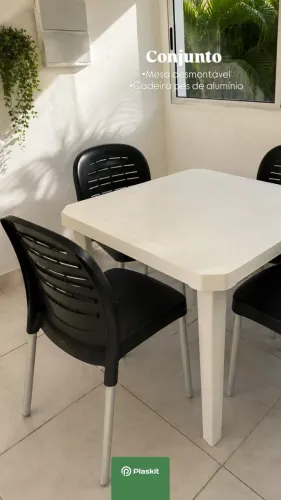 Mesa desmontável 195,00 - Cadeira pé de alumínio 139,00