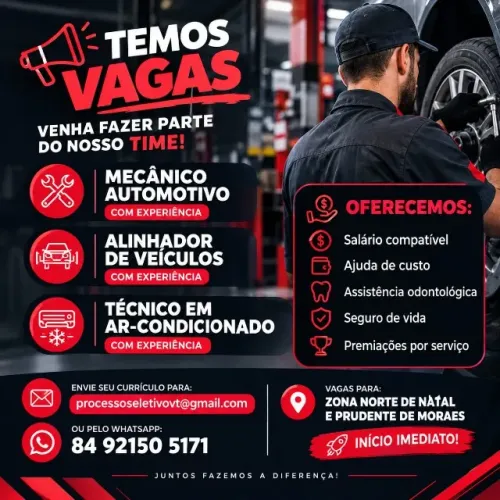 Mecânico Automotivo / Natal - RN