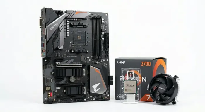 Placa Mãe B450 Aorus Elite Gigabyte Am4 + Processador Ryzen 7 2700