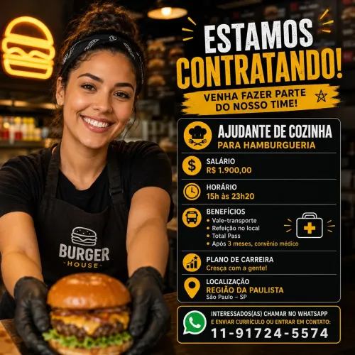 Ajud de Cozinha (Hamburgueria)