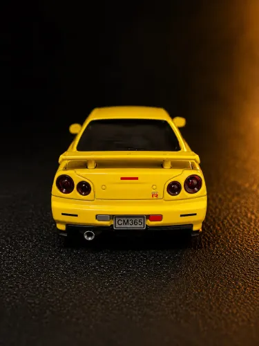 Miniatura Nissan Skyline GT-R R34 1:32 Diecast Metal Som Luz