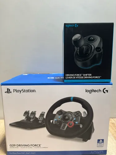 Logitech G29 + Câmbio Driving Force | Estado de Novo | Completo