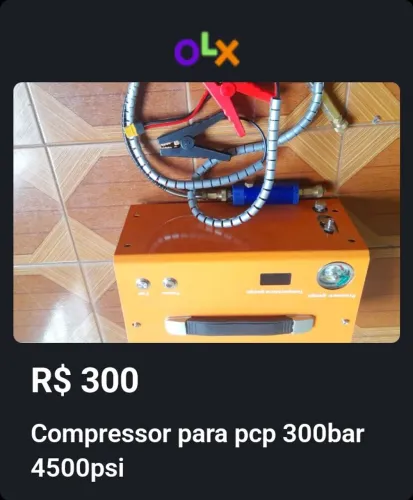 Compressor pcp 300bar 4500psi  usado