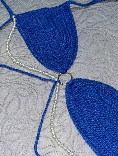 Cropped de crochê P/M