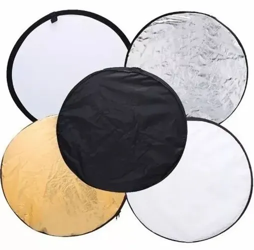 Disco refletor 5 em 1, com 110cm - R$ 79,00.