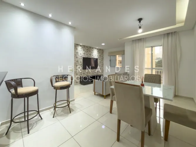 Apartamento mobiliado 68m² | 2 Dorms (1 Suíte) | 2 Vagas | Alphaview | Pet Friendly