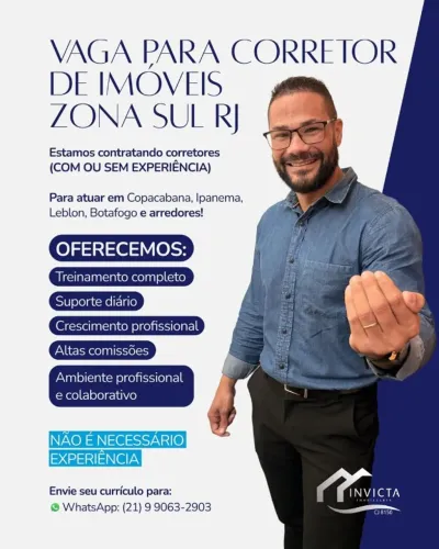 Vaga para Corretor de Imóveis (Sem Experiência)