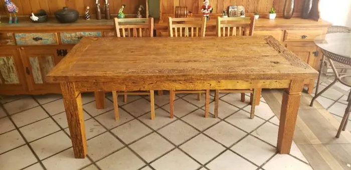 Mesa Rústica Bruta Pé Diamante