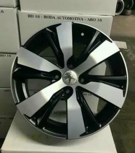 Roda aro 16 Peugeot 308 Grafite com diamantado Krmai 4X108 Jogo