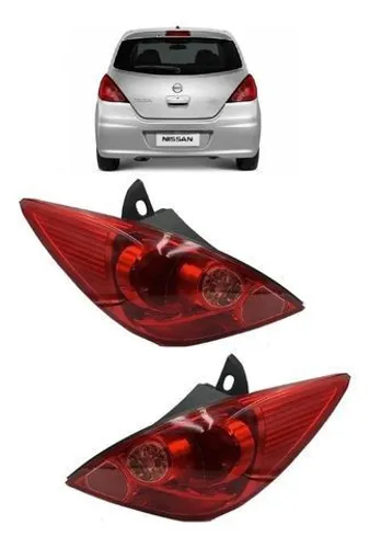 Par Lanterna Traseira Nissan Tiida Hatch 2008 2009 a 2013