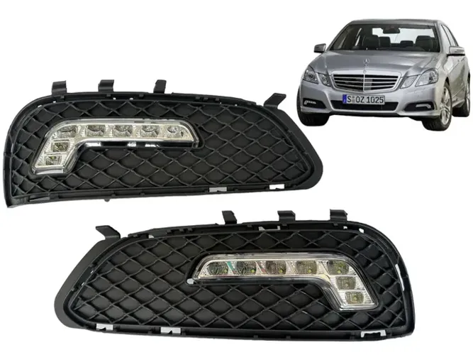 Par Grade + Led Farol de Milha Mercedes Benz E350 E550 2010 2011