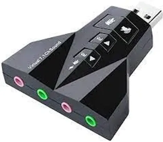 Placa De Som Usb 7.1 Virtual Dupla Saida (avião )