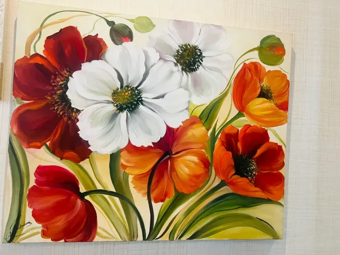 Quadro 80x100 com flores lindas de 899,00 por