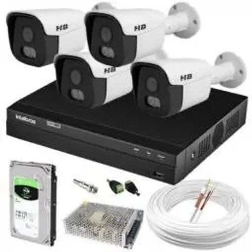 Kit DVR 4CH com HD de 1 tera  zero