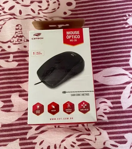 Mouse C3tech Ms-26bk, Usb, 1000 Dpi, Preto