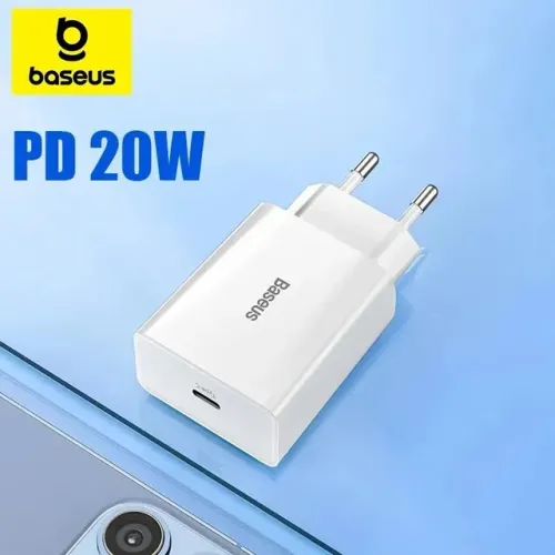 Fonte Carregador Baseus tipo C turbo 20w P/ iPhone