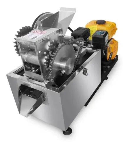 Maquina De Cana Garapeira Motor Gasolina 7 Cv Profissional Inox