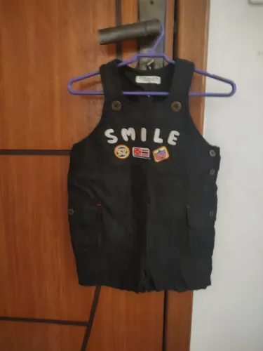 Macacão infantil jeans preto 90cm