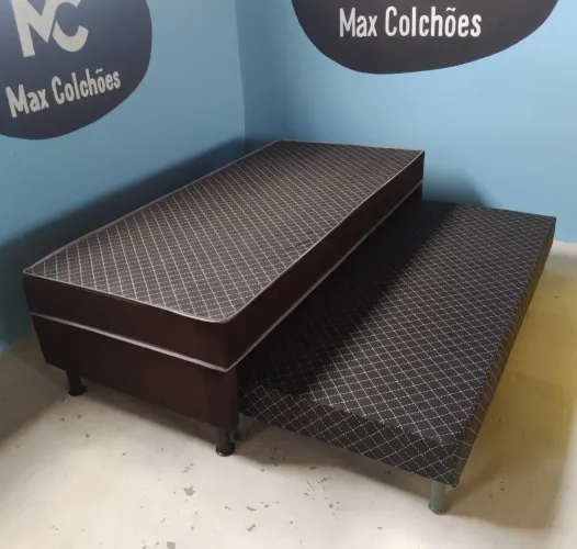 Cama Box Solteiro com Auxiliar 88×1,88