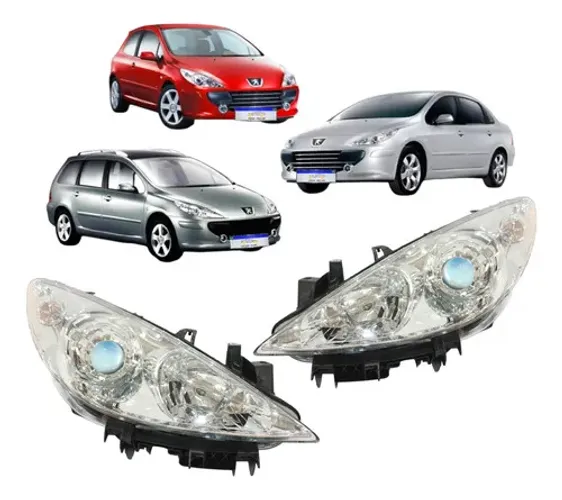 Par Farol Peugeot 307 2007 2008 2009 2010 2011 2012 Cromado