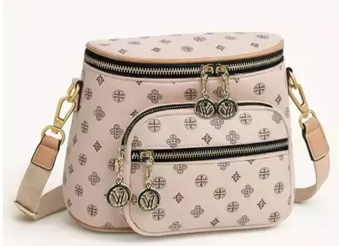 Bolsa transversal Tipo Pochete, Estampada com Zíper Duplo Moderna Blogueira 