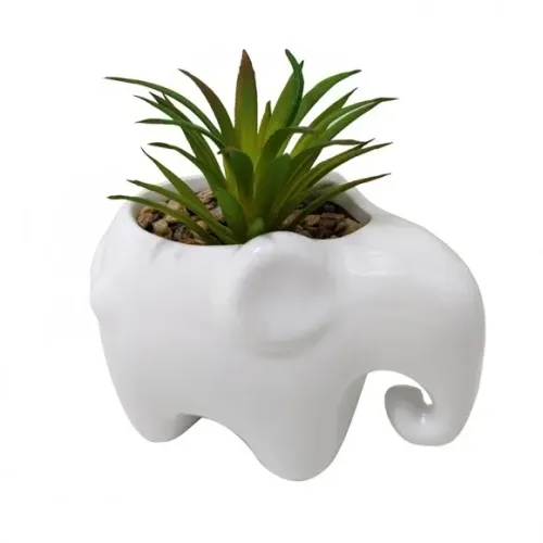 Enfeite Decorativo Vaso Elefante