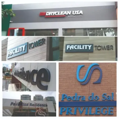 Placas e Letreiros caixaria poliestireno, backlight luminoso e pvc expandido (comunicação 