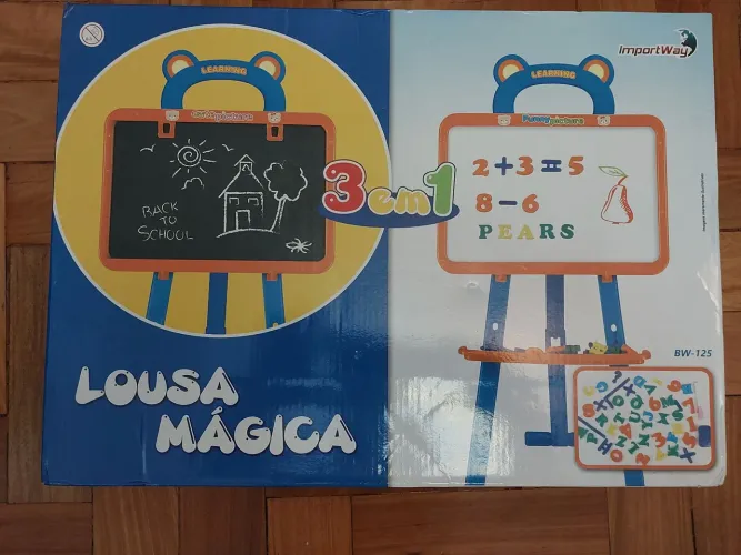 Lousa Mágica 3 em 1 - Brinquedo Educativo para Crianças