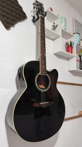 Violão Hofma Elétrico - Cordas de Aço - Modelo Jumbo