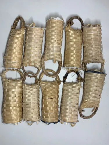 10 caxixi mini instrumento musical para percussão média de 9cm