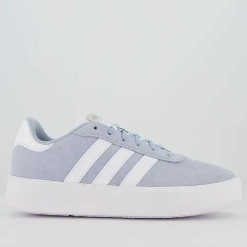 Tênis Adidas Court Platform Suede Feminino Azul e Branco
