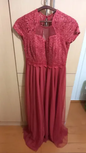 Vestido de festa madrinha terracota longo
