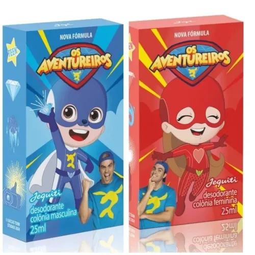 Kit Colônia Perfume Os Aventureiros Luccas Neto e Gigi Infantil Meninos e Meninas