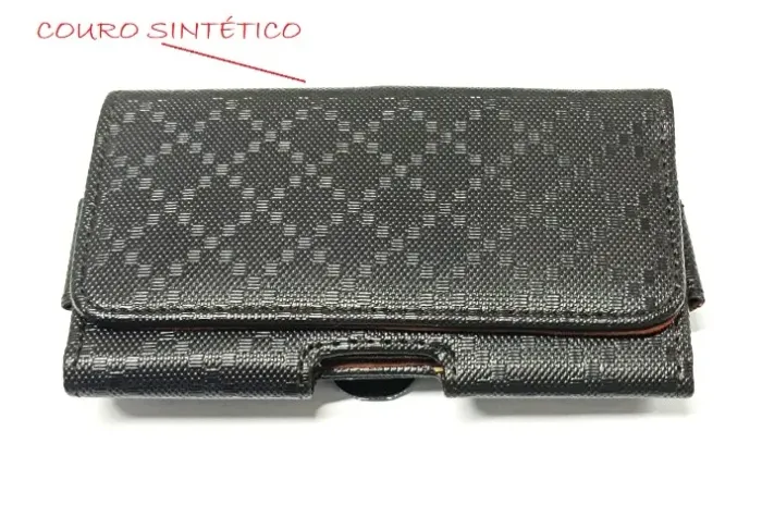 Capa Case Porta Celular Smartphone Universal c/ Clip Cinto Horizontal 13,5cm x 8,0cm (4,5"