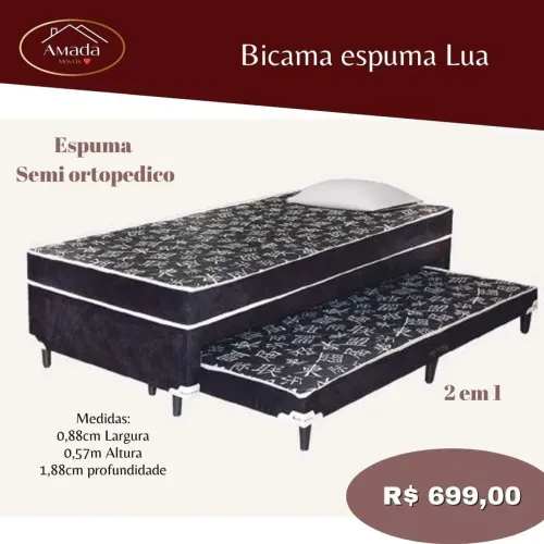 Bicama Espuma Lua - Semi Ortopédica - Entrega em 3 dias 