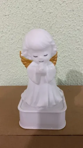 Luminária Anjo com18 cms e emborrachado