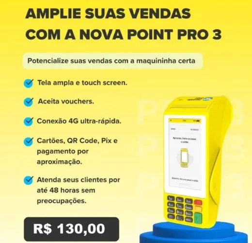 Máquina de cartão point pro 3 