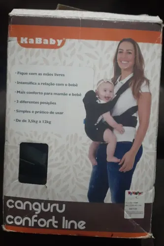 Canguru Bebê Confort Line Preto Até 12 Kilos Kababy
