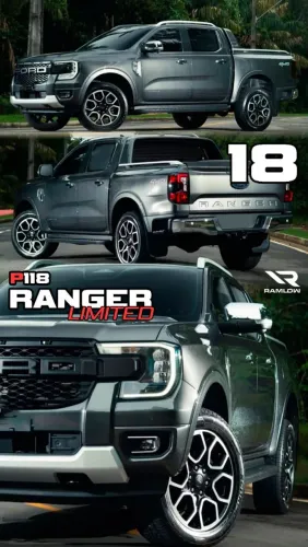 Rodas Esportivas Ford Ranger Limited - Design Exclusivo aro 18 preta com diamantado 6x139