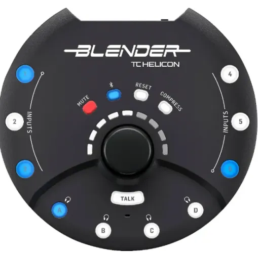 Interface de audio - Blender - TC HELICON Mixer Estúdio Ensaio silencioso